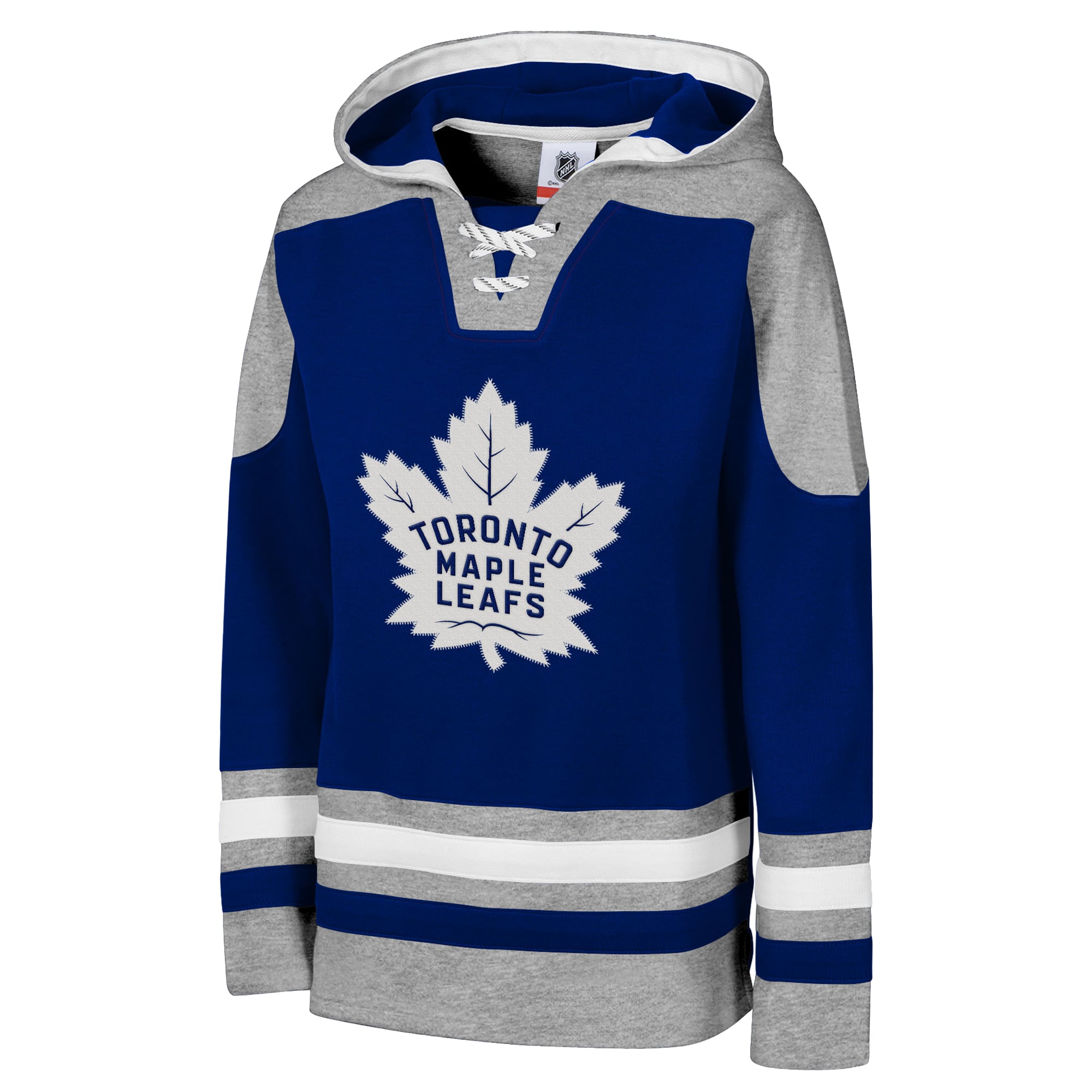 Sweat à capuche lacets et col en V Ageless des Maple Leafs de Toronto bleu Youth Outerstuff